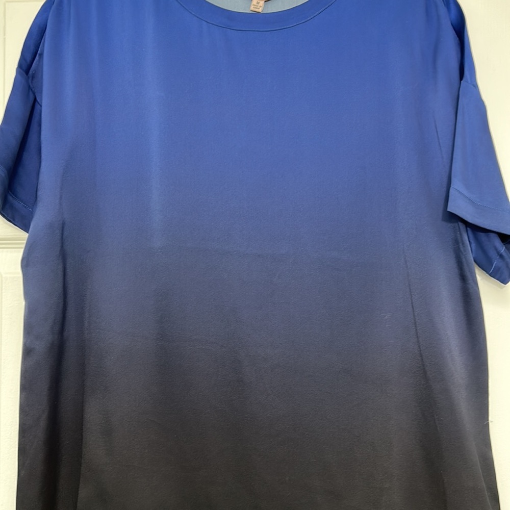 Badgley Mischka Silk Lounge Top-Size M - Picture 4 of 8